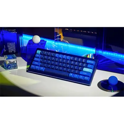 Keychron Q4 Swappable RGB Backlight Knob ISO USB gaming billentyűzet barebone kék – 2. kép