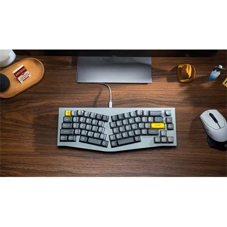 Keychron Q8 Swappable RGB Backlight Knob ISO USB gaming billentyűzet barebone szürke – 4. kép