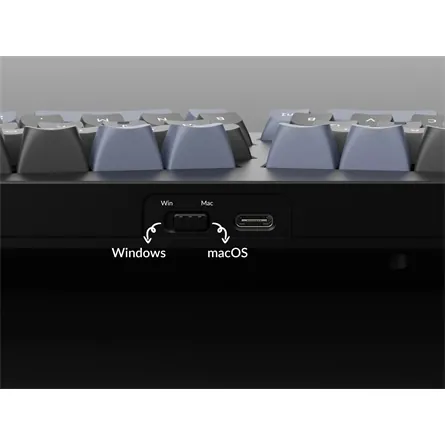 Keychron Q8 Swappable RGB Backlight Knob ISO USB gaming billentyűzet barebone szürke – 5. kép