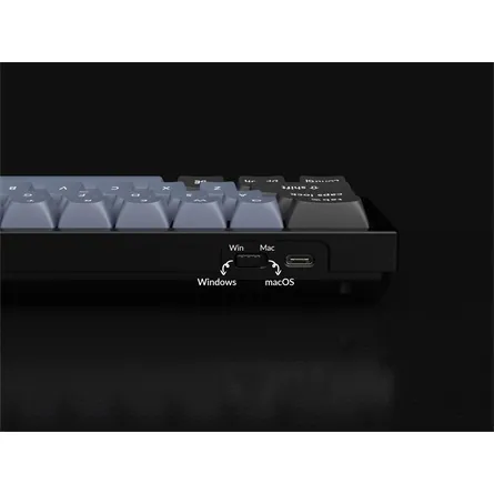 Keychron Q9 Swappable RGB Backlight Knob ISO USB gaming billentyűzet barebone szürke – 6. kép