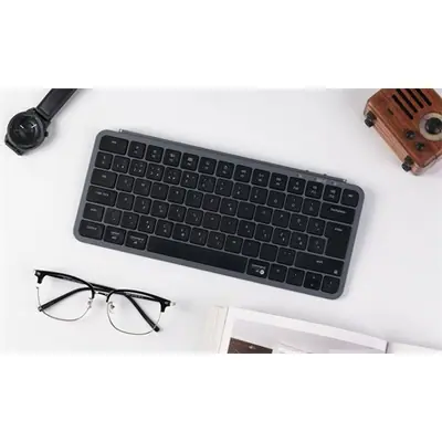 Keychron B1 Pro Bluetooth / vezeték nélküli magyar Scissor Switch mechanikus billentyűzet fekete-szürke – 2. kép