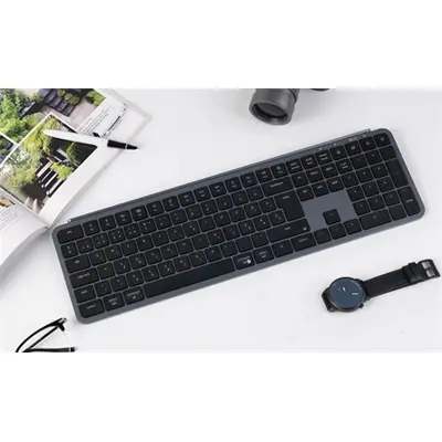 Keychron B6 Pro Bluetooth / vezeték nélküli magyar Scissor Switch mechanikus billentyűzet fekete-szürke – 2. kép