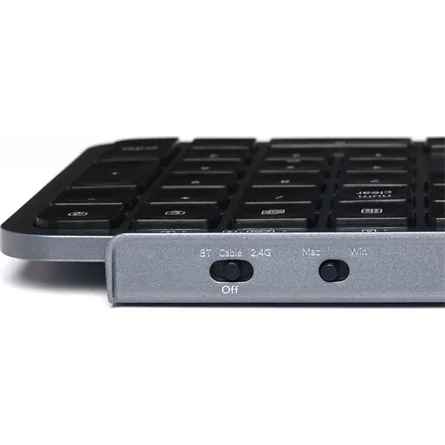 Keychron B6 Pro Bluetooth / vezeték nélküli magyar Scissor Switch mechanikus billentyűzet fekete-szürke – 4. kép
