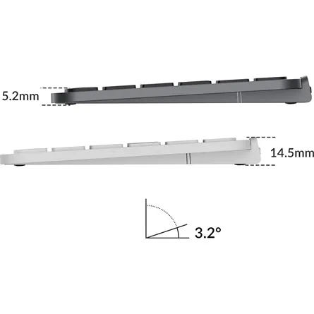 Keychron B6 Pro Bluetooth / vezeték nélküli magyar Scissor Switch mechanikus billentyűzet fekete-szürke – 8. kép