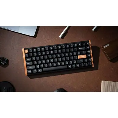 Keychron K2 HE Bluetooth / vezeték nélküli magyar Gateron double-rail magnetic mechanikus billentyűzet fekete-rózsafa – 2. kép