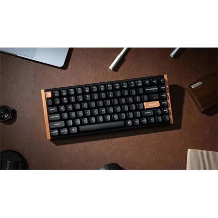 Keychron K2 HE Bluetooth / vezeték nélküli magyar Gateron double-rail magnetic mechanikus billentyűzet fekete-rózsafa – 2. kép