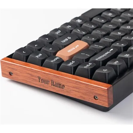 Keychron K2 HE Bluetooth / vezeték nélküli magyar Gateron double-rail magnetic mechanikus billentyűzet fekete-rózsafa – 3. kép