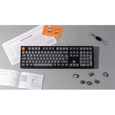 Keychron K10 Max Bluetooth / vezeték nélküli magyar Keychron Super Red mechanikus billentyűzet fekete – 2. kép