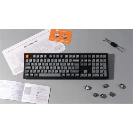 Keychron K10 Max Bluetooth / vezeték nélküli magyar Keychron Super Red mechanikus billentyűzet fekete – 2. kép