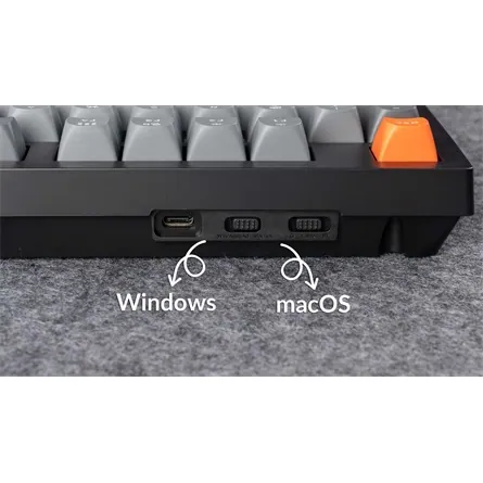 Keychron K10 Max Bluetooth / vezeték nélküli magyar Keychron Super Red mechanikus billentyűzet fekete – 7. kép