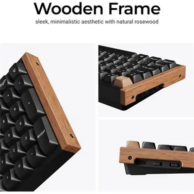 Keychron K4 HE Bluetooth / vezeték nélküli magyar gaming Gateron double-rail magnetic nebula mechanikus billentyűzet fek – 2. kép