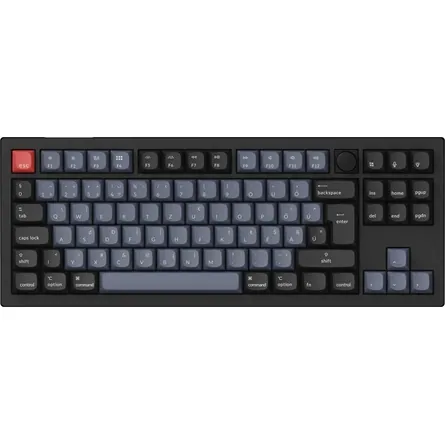Keychron V3 Max Bluetooth / vezeték nélküli magyar Gateron Jupiter Banana mechanikus billentyűzet fekete-kék