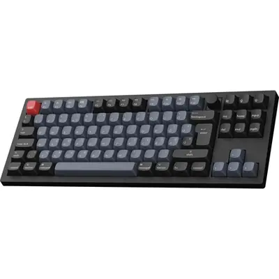 Keychron V3 Max Bluetooth / vezeték nélküli magyar Gateron Jupiter Banana mechanikus billentyűzet fekete-kék – 2. kép