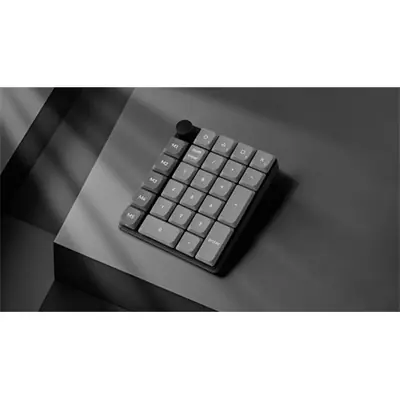Keychron K0 Max Bluetooth / vezeték nélküli Milk POM Brown mechanikus numerikus billentyűzet fekete – 2. kép