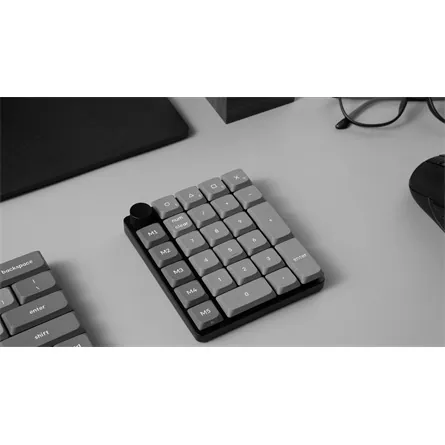 Keychron K0 Max Bluetooth / vezeték nélküli Milk POM Brown mechanikus numerikus billentyűzet fekete – 3. kép