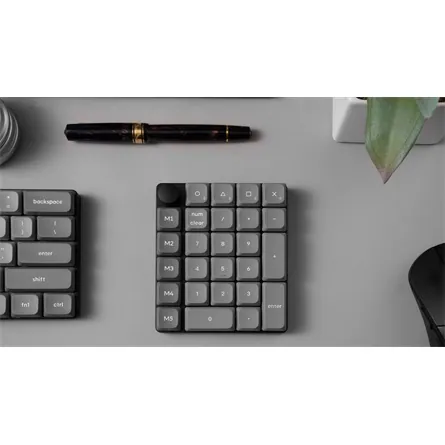Keychron K0 Max Bluetooth / vezeték nélküli Milk POM Brown mechanikus numerikus billentyűzet fekete – 4. kép