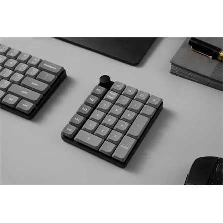 Keychron K0 Max Bluetooth / vezeték nélküli Milk POM Brown mechanikus numerikus billentyűzet fekete – 5. kép