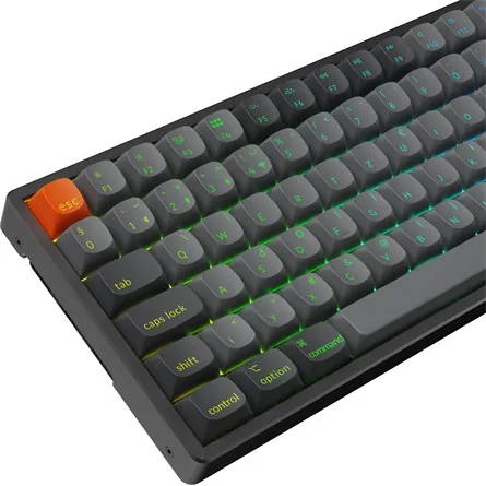 Keychron K2 Max Bluetooth / vezeték nélküli magyar Super Red mechanikus billentyűzet fekete – 4. kép