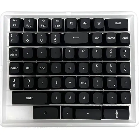 Keychron OSA Profile, ABS, Laser Engraving magyar Keycap Set fekete – 3. kép