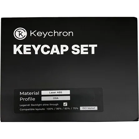 Keychron OSA Profile, ABS, Laser Engraving magyar Keycap Set fekete – 7. kép