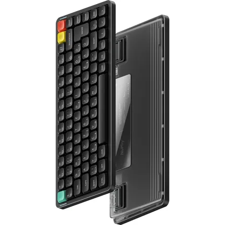 NuPhy Air75 V3 Bluetooth / vezeték nélküli magyar Gateron Red nano mechanikus billentyűzet fekete – 4. kép