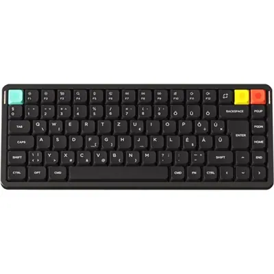 NuPhy Air75 V3 Bluetooth / vezeték nélküli magyar Gateron Brown nano mechanikus billentyűzet fekete
