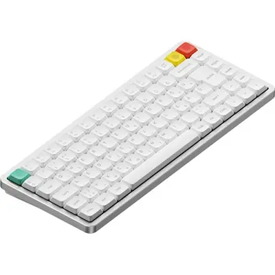 NuPhy Air75 V3 Bluetooth / vezeték nélküli magyar Gateron Brown nano mechanikus billentyűzet fehér – 2. kép