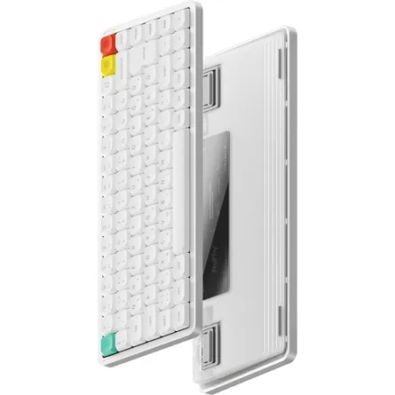 NuPhy Air75 V3 Bluetooth / vezeték nélküli magyar Gateron Brown nano mechanikus billentyűzet fehér – 4. kép