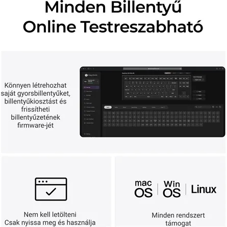 Keychron Q3 Ultra 8K Bluetooth / vezeték nélküli magyar Silk POM Banana mechanikus billentyűzet fekete – 8. kép