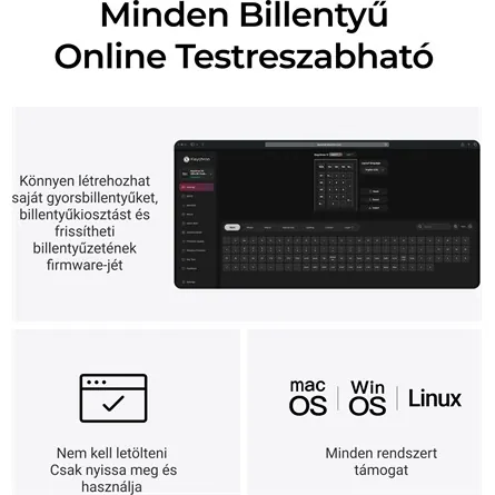 Keychron V0 Ultra 8K Bluetooth / vezeték nélküli Silk POM Banana mechanikus numerikus billentyűzet fekete – 8. kép