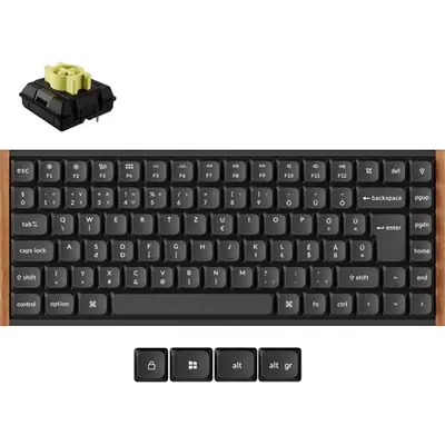 Keychron K3 Ultra 8K Bluetooth / vezeték nélküli magyar Milk POM Banana mechanikus billentyűzet fekete