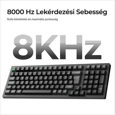 Keychron K4 Ultra 8K Bluetooth / vezeték nélküli magyar Apex Banana mechanikus billentyűzet fekete – 4. kép
