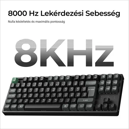 Keychron K8 Ultra 8K Bluetooth / vezeték nélküli magyar Apex Banana mechanikus billentyűzet fekete – 4. kép