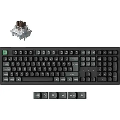 Keychron K10 Ultra 8K Bluetooth / vezeték nélküli magyar Apex Brown mechanikus billentyűzet fekete
