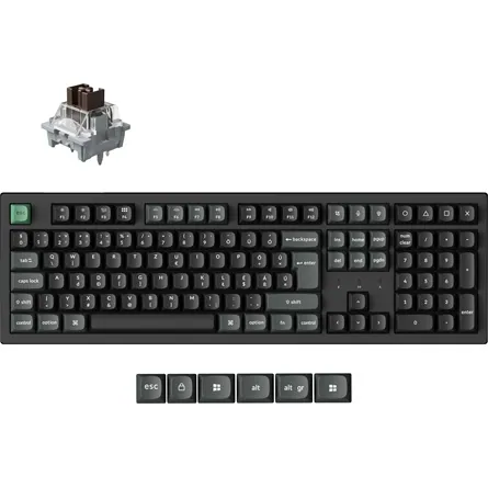 Keychron K10 Ultra 8K Bluetooth / vezeték nélküli magyar Apex Brown mechanikus billentyűzet fekete