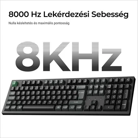 Keychron K10 Ultra 8K Bluetooth / vezeték nélküli magyar Apex Brown mechanikus billentyűzet fekete – 4. kép