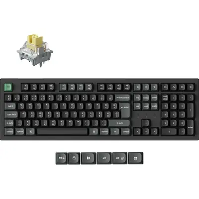 Keychron K10 Ultra 8K Bluetooth / vezeték nélküli magyar Apex Banana mechanikus billentyűzet fekete