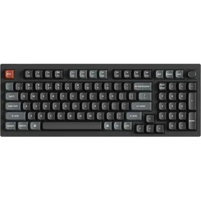 Keychron V5 Ultra 8K Bluetooth / vezeték nélküli magyar Silk POM Banana mechanikus billentyűzet fekete (Csomagolás sérül