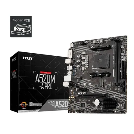 MSI A520M-A PRO desktop alaplap microATX – 2. kép