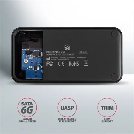 AXAGON ADSA-SN SuperSpeed USB Compact HDD Dock – 4. kép