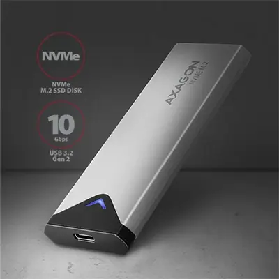 AXAGON EEM2-UG2 USB-C 3.2 Gen 2 NVMe M.2 box Grey – 2. kép