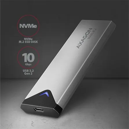 AXAGON EEM2-UG2 USB-C 3.2 Gen 2 NVMe M.2 box Grey – 2. kép