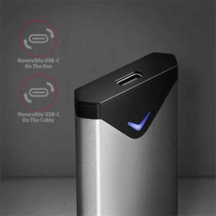 AXAGON EEM2-UG2 USB-C 3.2 Gen 2 NVMe M.2 box Grey – 3. kép