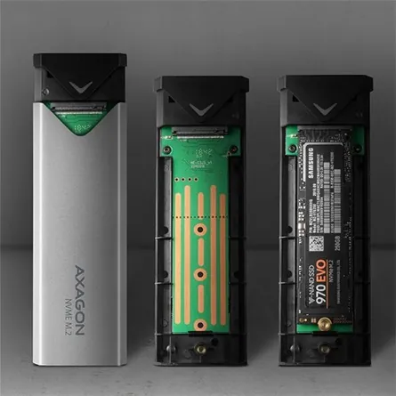 AXAGON EEM2-UG2 USB-C 3.2 Gen 2 NVMe M.2 box Grey – 4. kép
