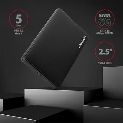 AXAGON EE25-SL SuperSpeed USB SLIDE box Black – 2. kép