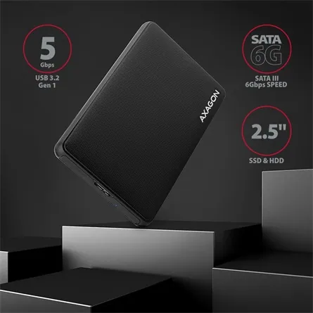 AXAGON EE25-SL SuperSpeed USB SLIDE box Black – 2. kép