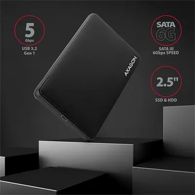 AXAGON EE25-SLC SuperSpeed USB-C SLIDE box Black – 2. kép