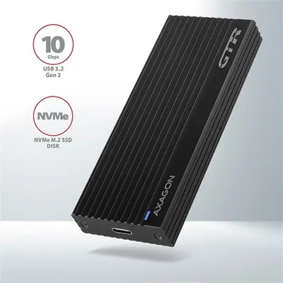 AXAGON EEM2-GTR SuperSpeed+ USB-C - NVMe M.2 THIN RIB Box Black – 2. kép