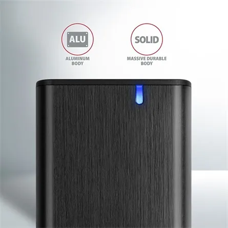 AXAGON EEM2-SBC SuperSpeed+ USB-C - M.2 SATA SSD RAW Box Black – 5. kép