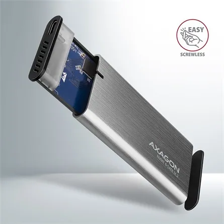 AXAGON EEM2-SG2 SuperSpeed+ USB-C - M.2 NVMe & SATA SSD RAW box Grey – 3. kép